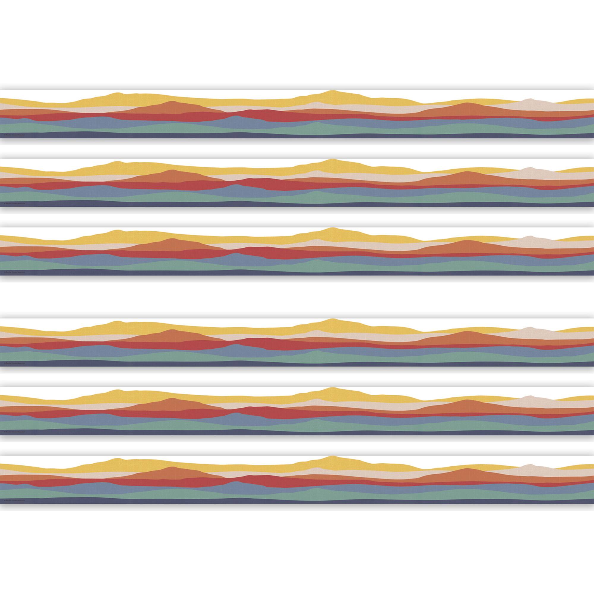 Teacher Created Resources® 2.75" x 35ft. Road Trip On the Horizon Die Cut Border Trim, 6 Packs of 12